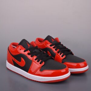 Air Jordan 1 Low Patent Varsity Red Black