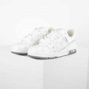 LV Trainer White Monogram Grey