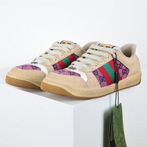 Gucci Screener Sneaker Beige Suede
